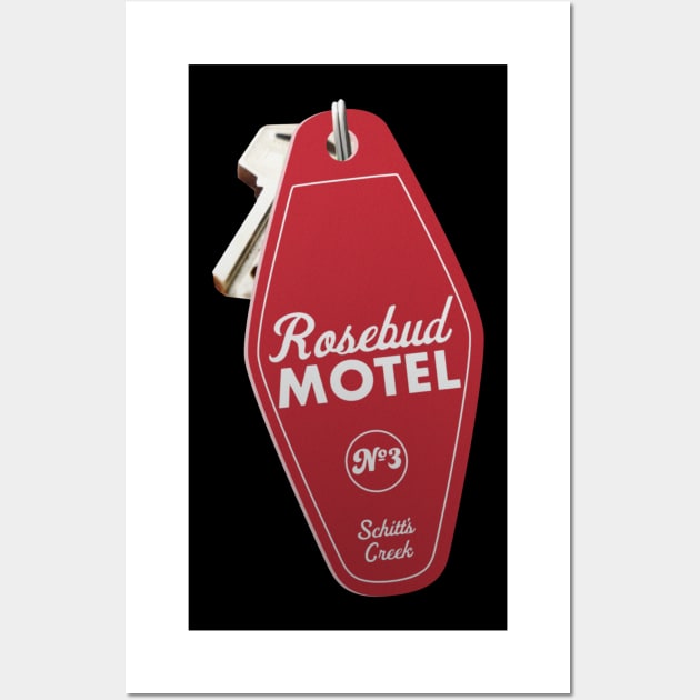 Schitt's Creek Rosebud Motel Key Tag, Retro design in red Wall Art by YourGoods